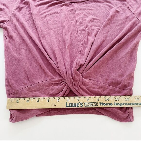 Gaze Short Sleeve Crop Twist Front Top Small - Picture 5 of 7
